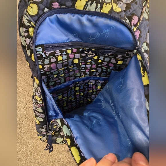 Vera Bradley Indigo Pop Blue Quilted Backpack - Picture 5 of 10